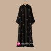 Black Abaya with Pink Bow Embroidery by ZEEFAH Clothing and Tailoring Islamabad (5)