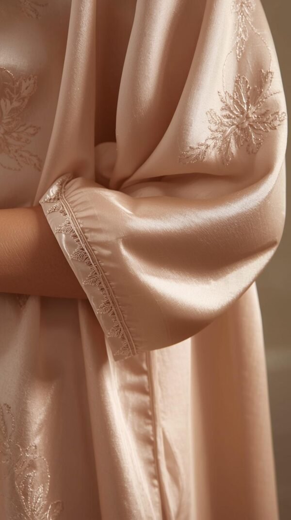 Customizable Luxury Night Gown Set by ZEEFAH Clothing and Tailoring in Islamabad