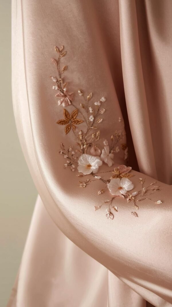 Customizable Luxury Night Gown Set by ZEEFAH Clothing and Tailoring in Islamabad