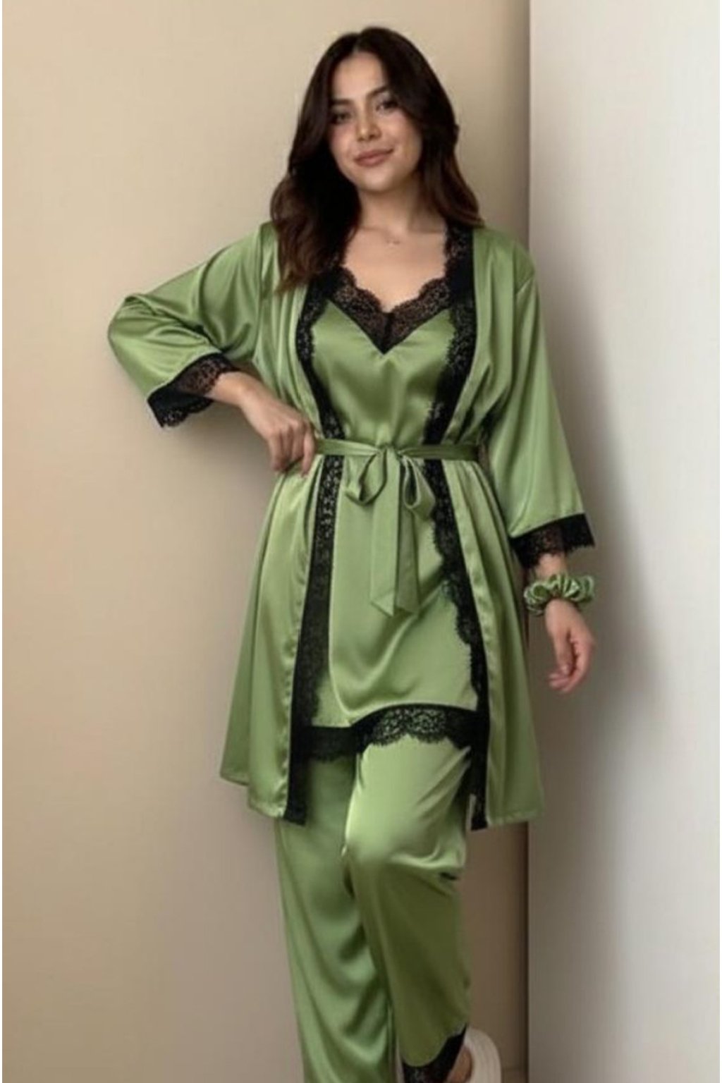 Customizable Luxury Shamoz Silk Night Gown Set by ZEEFAH Clothing and Tailoring Islamabad (1)