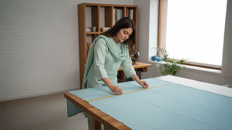 Step 1 Simple Shalwar Kameez Stitching Guide for Beginners by ZEEFAH Clothing and Tailoring in Islamabad