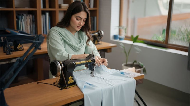 Step 4 Simple Shalwar Kameez Stitching Guide for Beginners by ZEEFAH Clothing and Tailoring in Islamabad