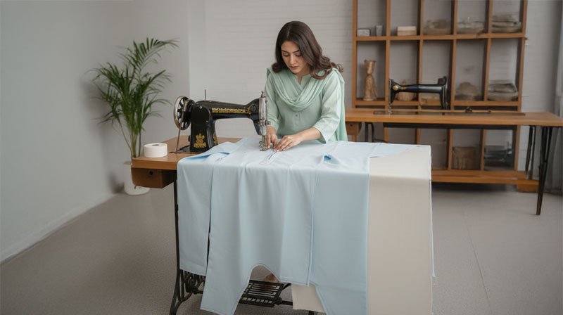 Step 5 Simple Shalwar Kameez Stitching Guide for Beginners by ZEEFAH Clothing and Tailoring in Islamabad