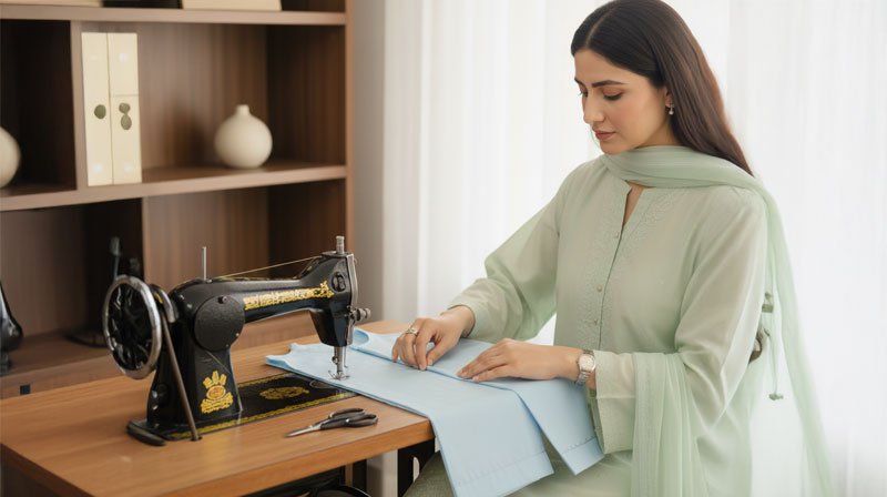 Step 6 Simple Shalwar Kameez Stitching Guide for Beginners by ZEEFAH Clothing and Tailoring in Islamabad