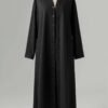 Open Front Abaya (Buttons Snaps) by ZEEFAH Clothing and Tailoring in Islamabad (4)